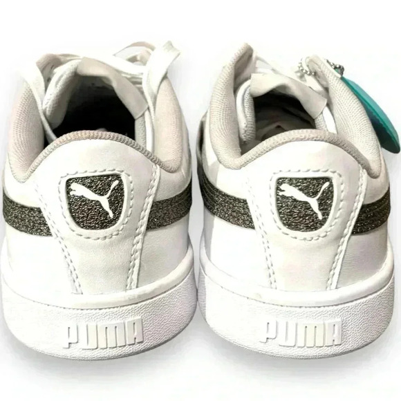 NWT Puma VIKKY V2 METALLIC SHOES With Box White and Silver Women’s size 7.5 - Picture 8 of 10